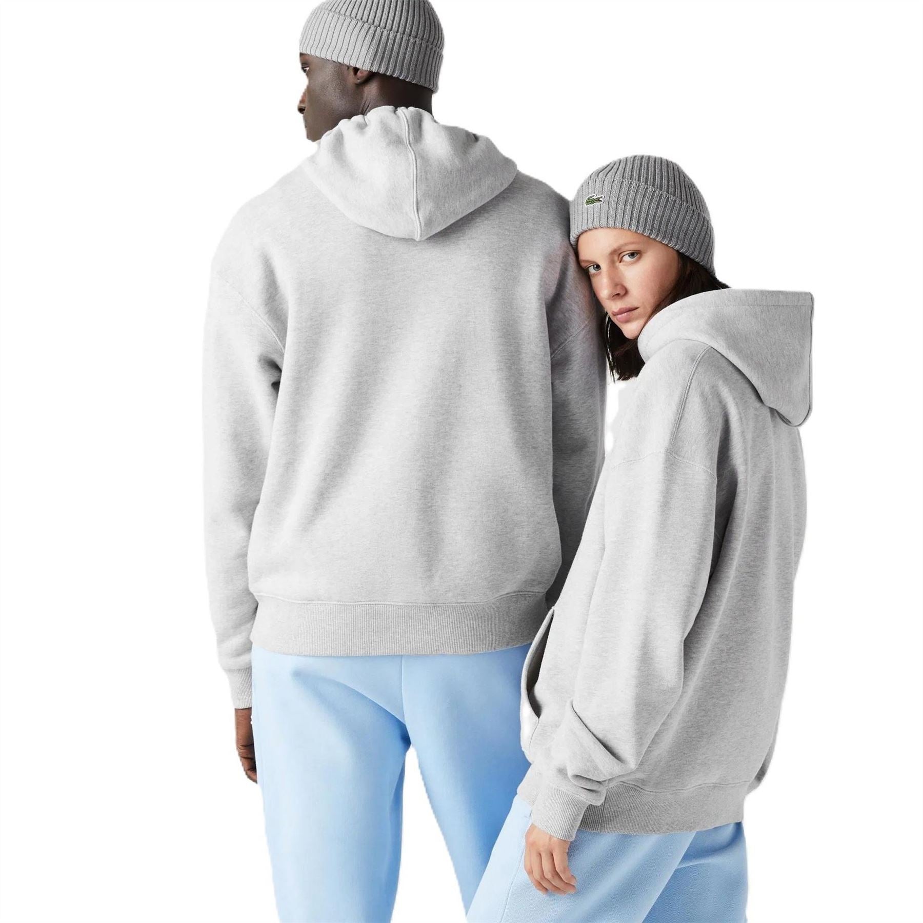 Lacoste Crocodile Print Hooded Relaxed Fit Sweatshirt