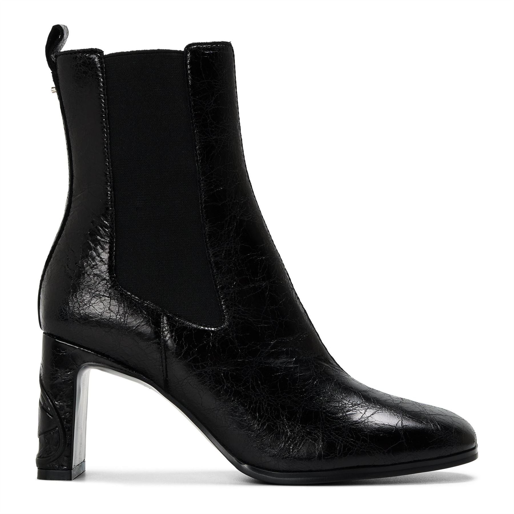 Diesel Textured Patterned Giove Chelsea Boots with Block Heel