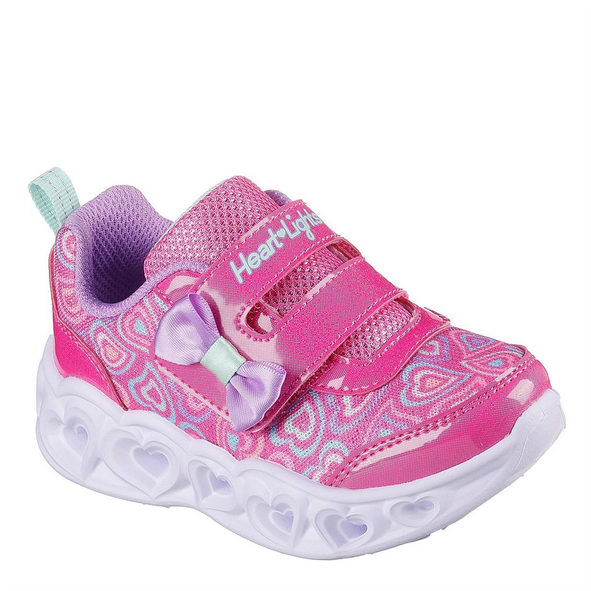 Skechers Heart Lights   Boogie Land Light Up Trainers Girls