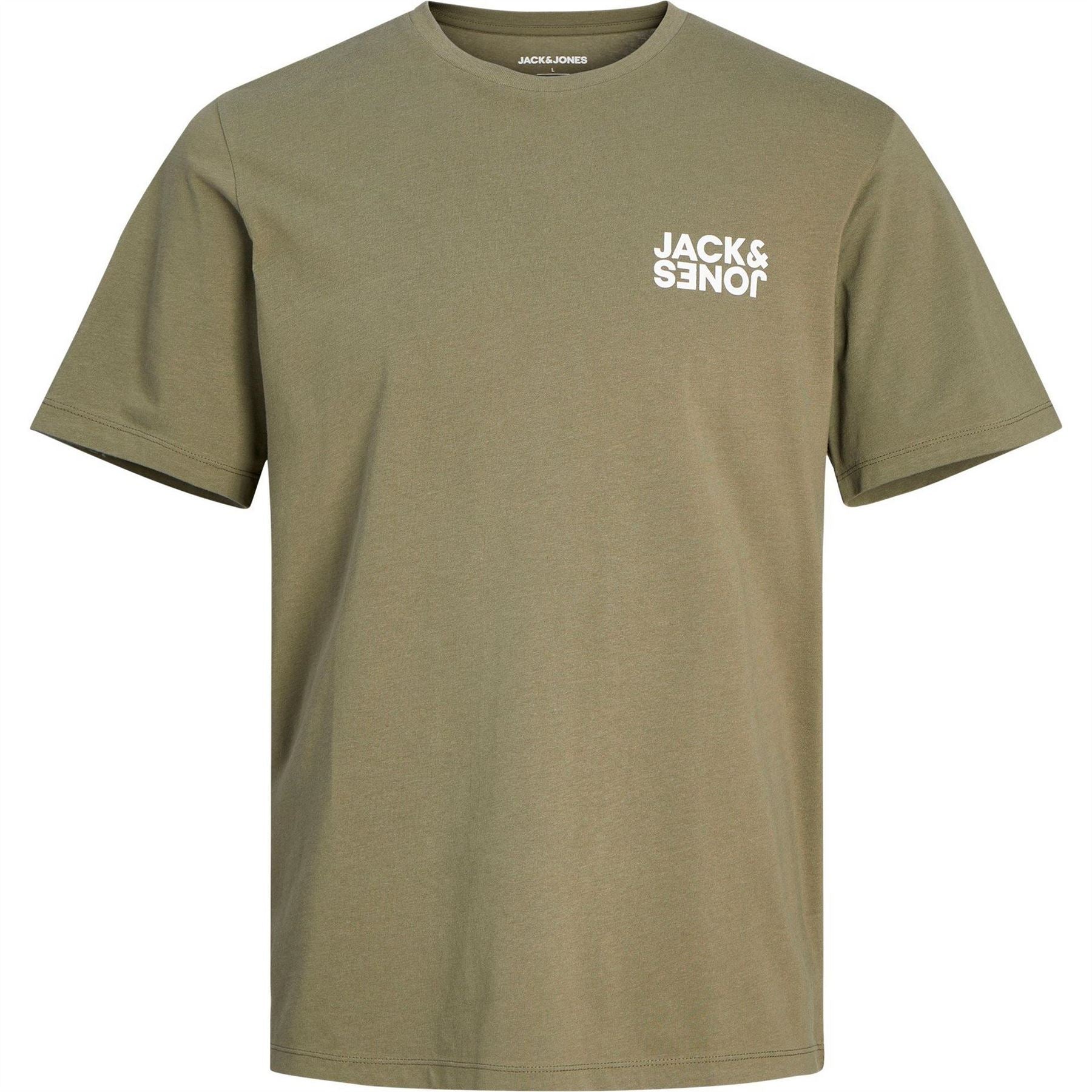 Jack and Jones Mens 5 Pack Short Sleeve T-Shirt