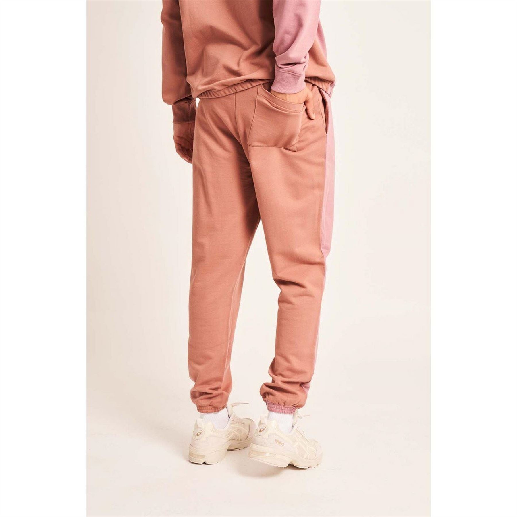 Native Youth Split Color Block Straight Joggers