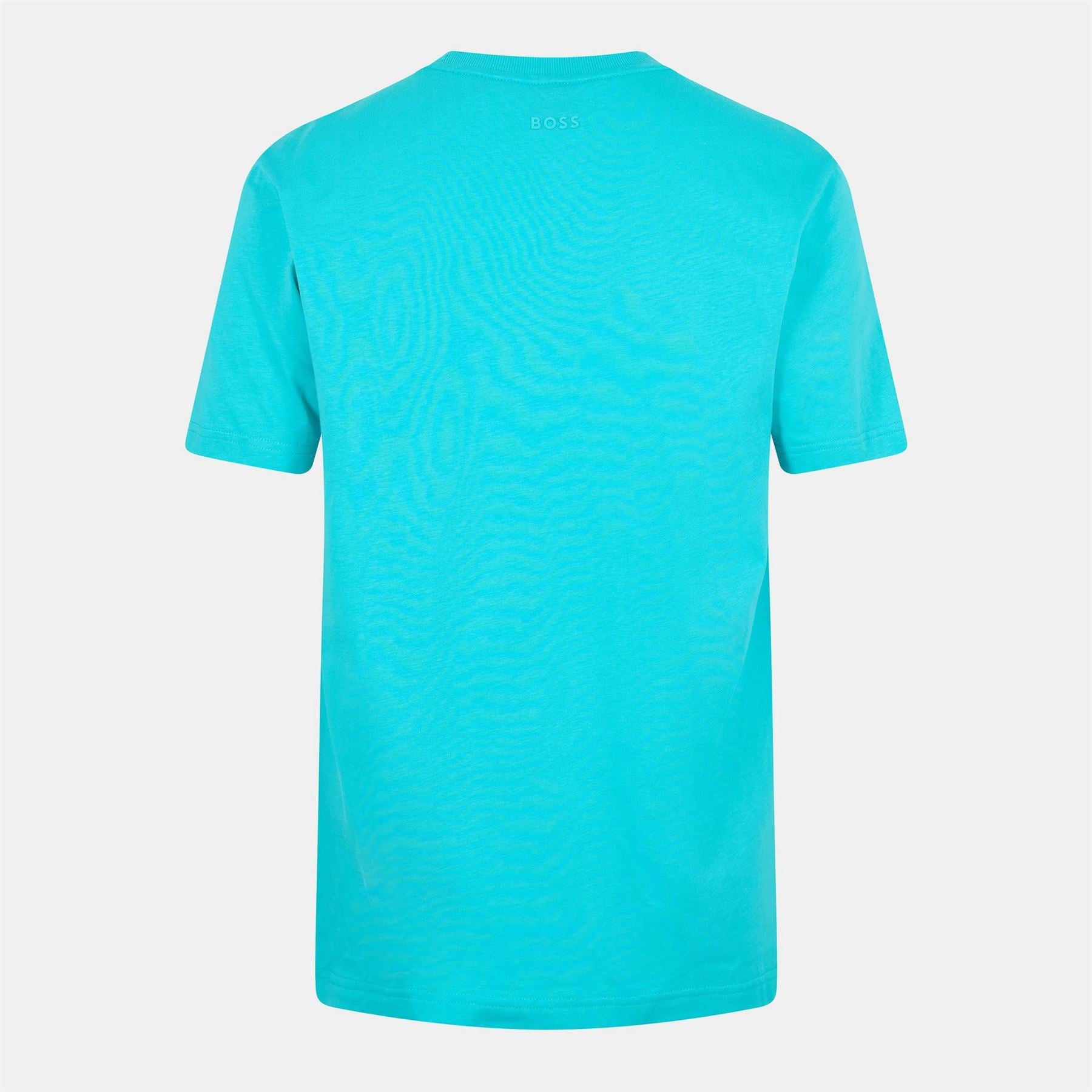 Boss Embossed Logo Crew Neck Ribbed Collar Short Sleeve Jersey T-Shirt