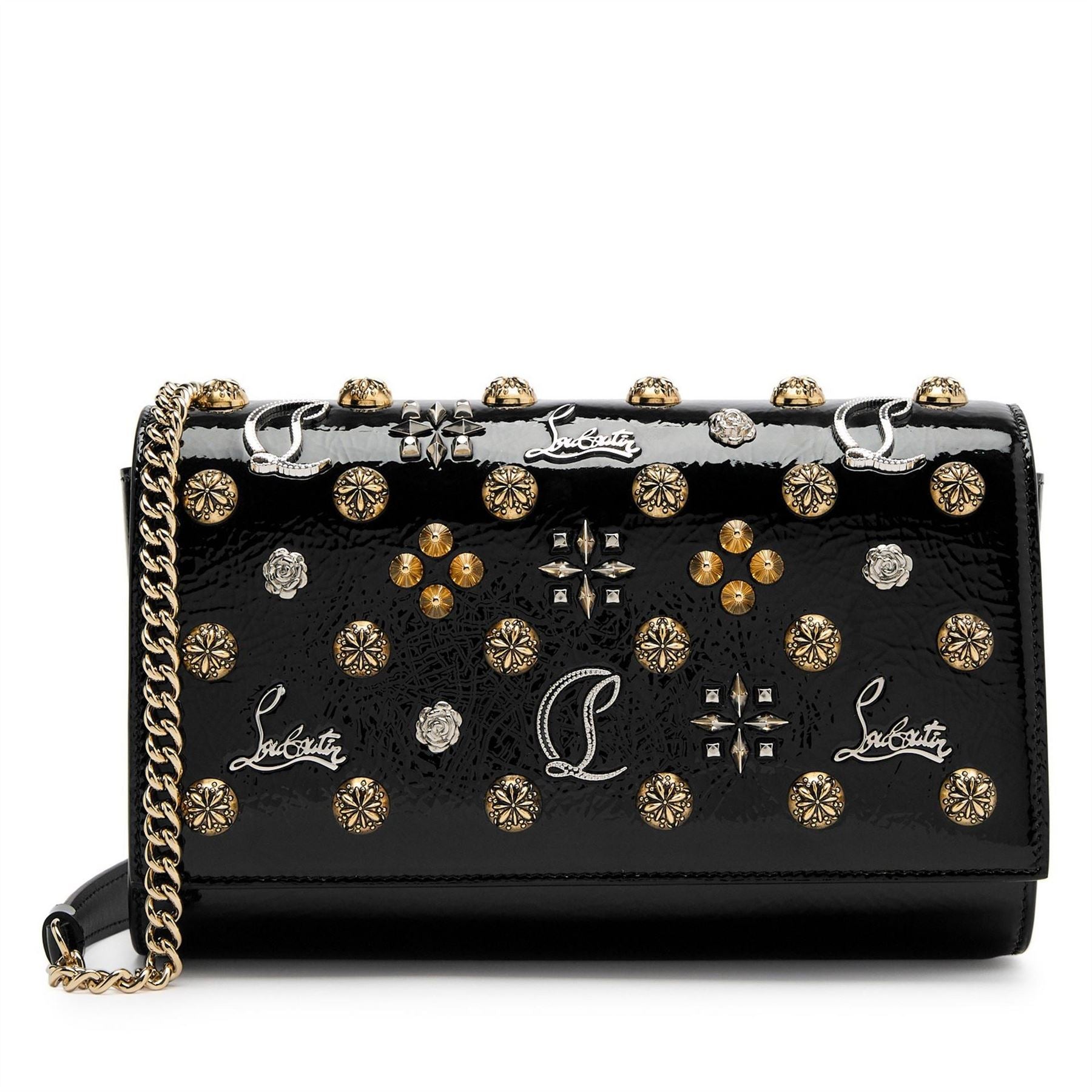Christian Louboutin Clutch Patent Slv Gld H