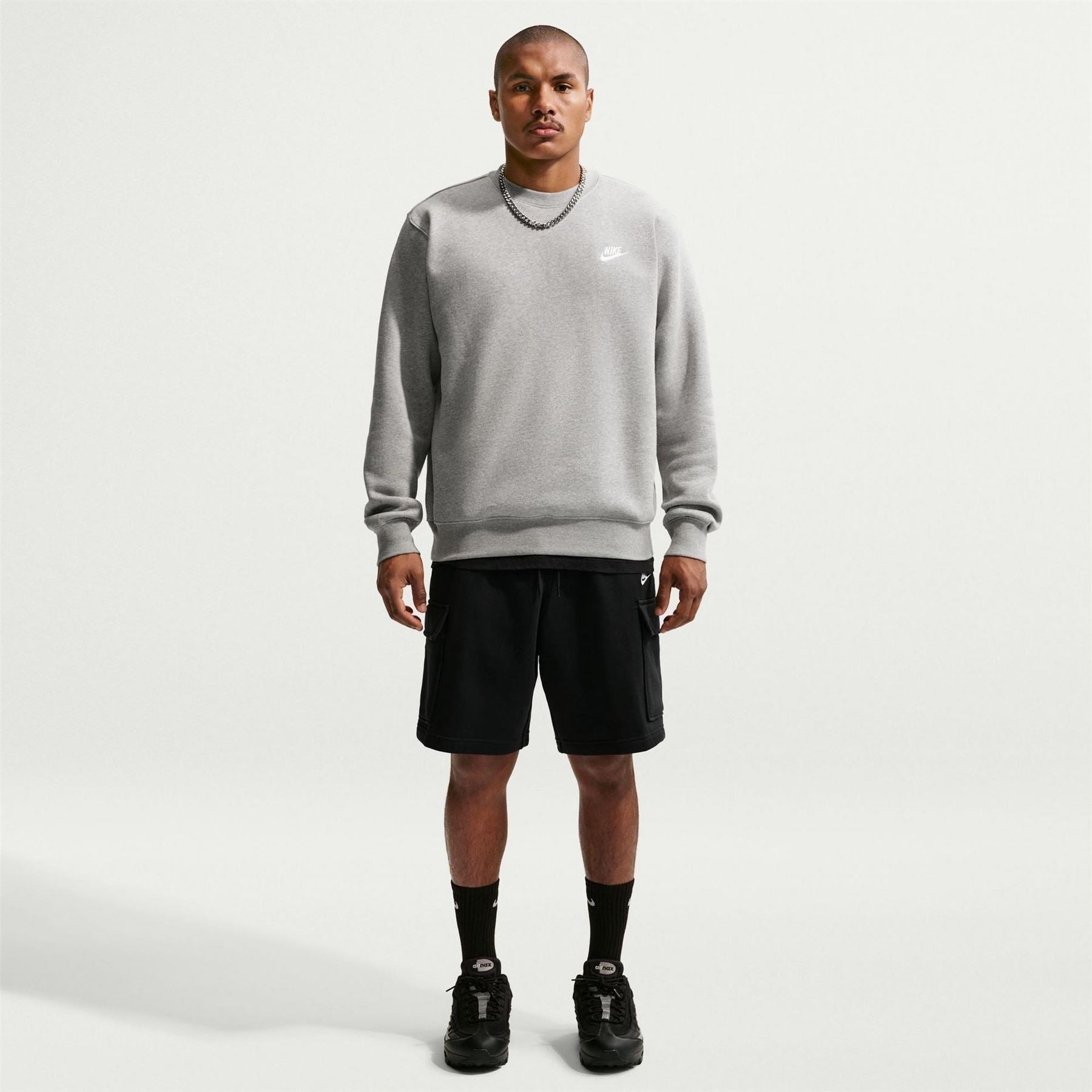 Nike Wordmark Crew Neck Long Sleeve Sweatshirt