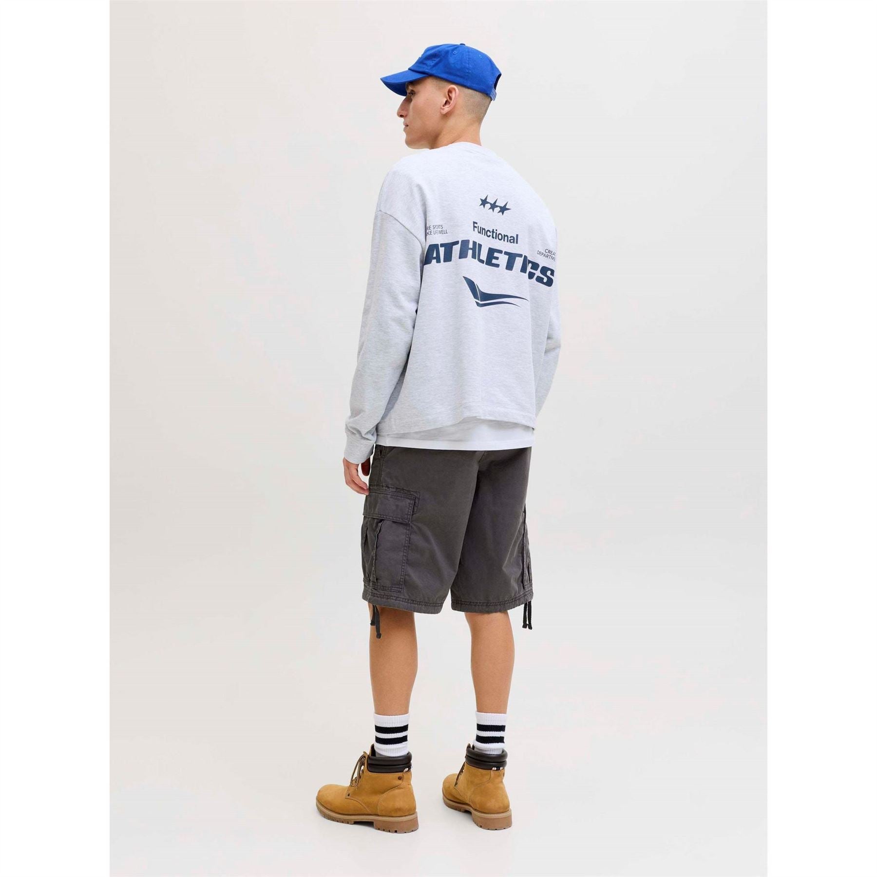 Jack and Jones Cole Frank Solid Cargo Shorts