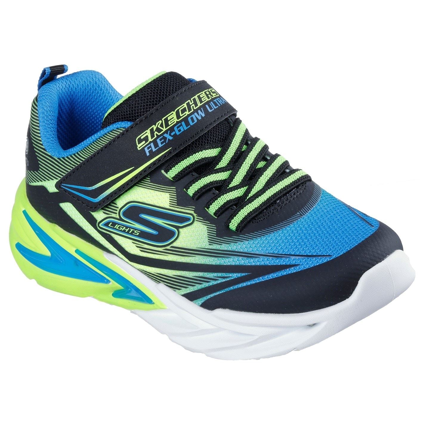 Skechers Lighted Gore  And  Strap Sneaker W Mids Light Up Trainers Boys