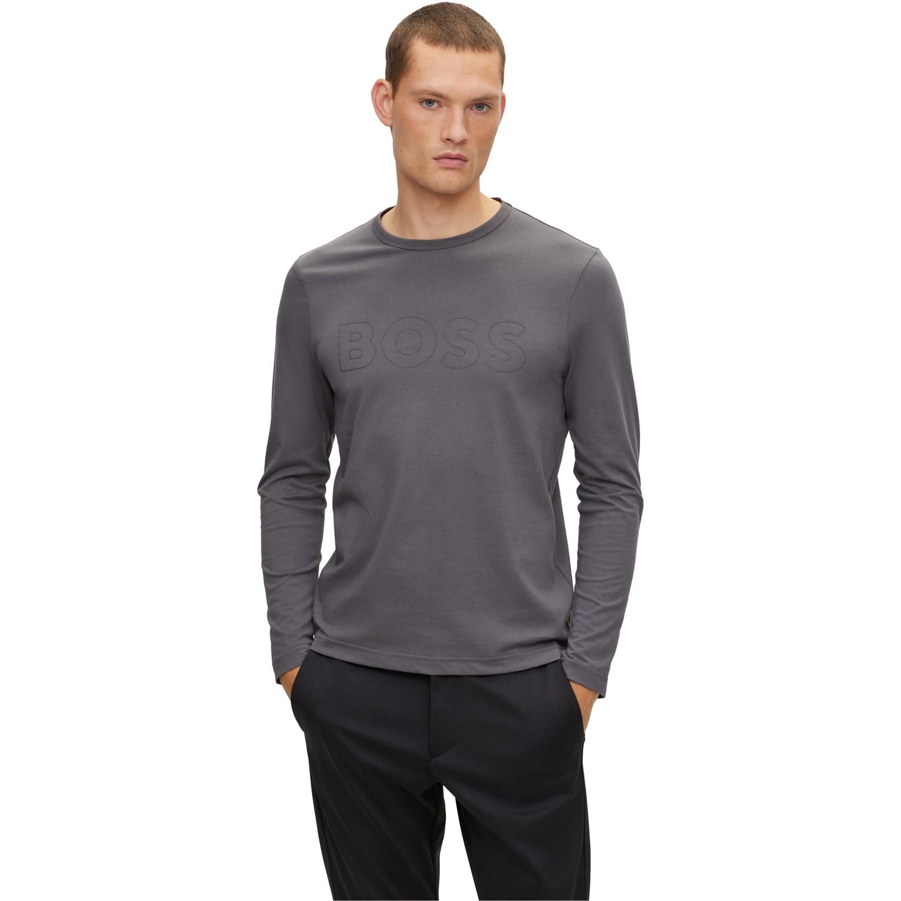 Boss Crew Neck Long Sleeve Regular Fit T-Shirt