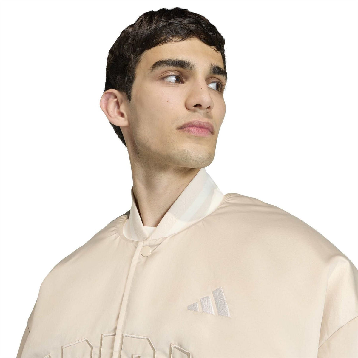 adidas Managers Jacket Snap Button Bold Logo with Lettered Branding