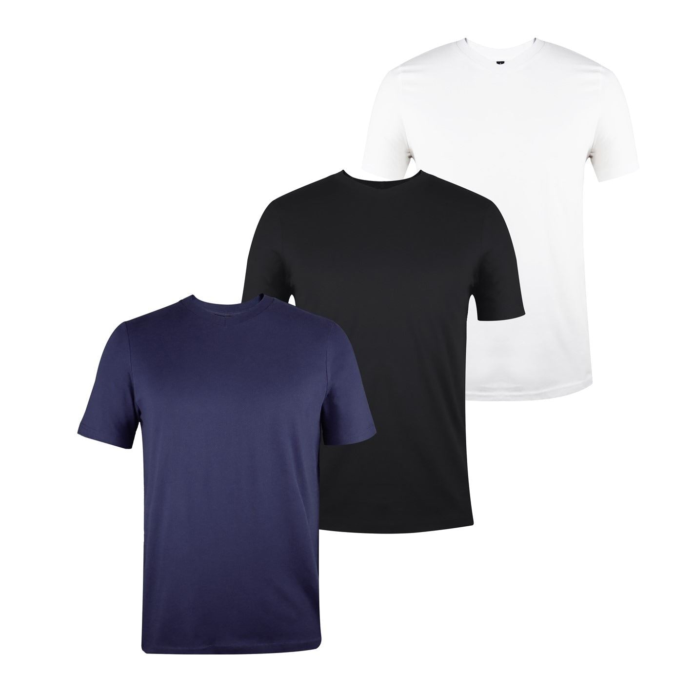 Donnay Mens Three Pack V Neck T-Shirt