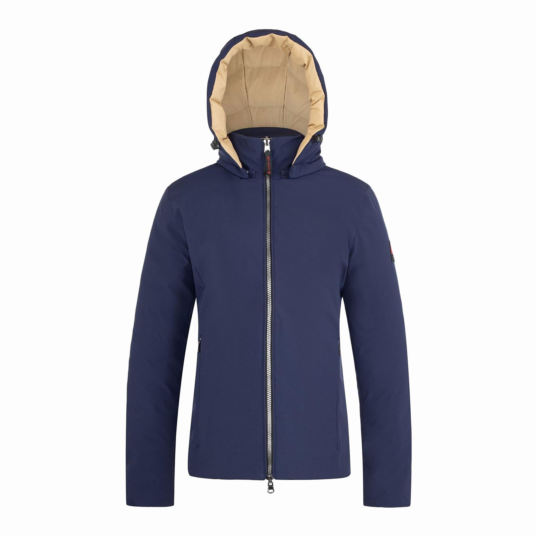 Cape Heights Solid Patterned Hooded Snap Button Puffer Jacket