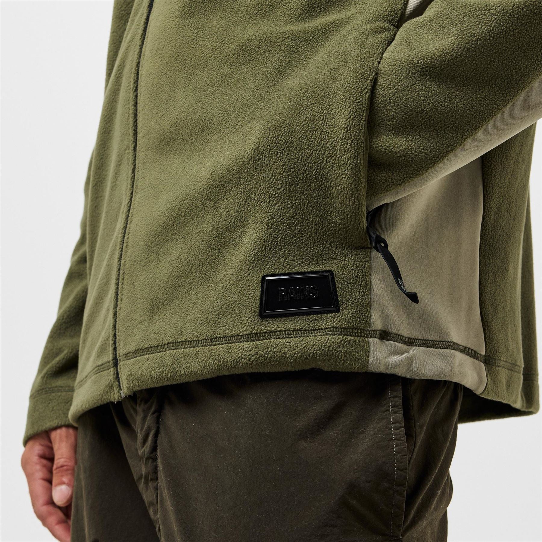 Rains Sintra Hooded Neck Solid Patterned Full Zipper Jacket