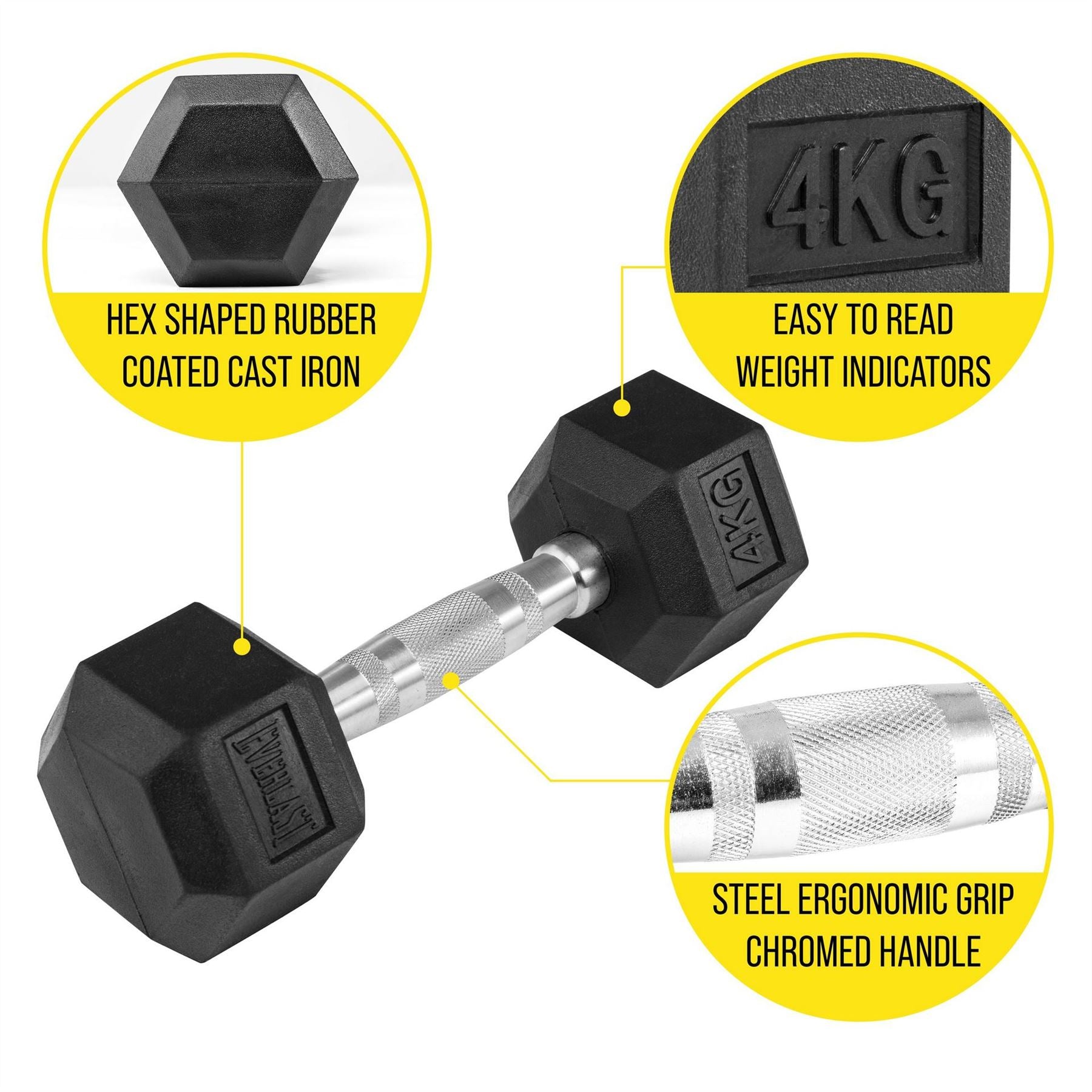 Everlast Hexagonal Dumbbell Adults