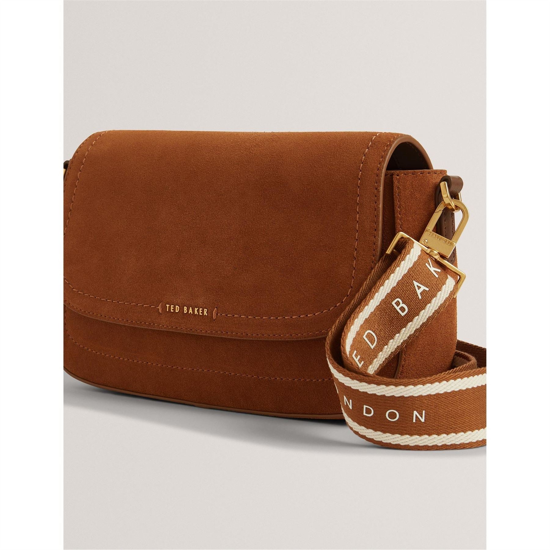 Ted Baker Rectangle Cross Body Bag with Gold Tone Hardware
