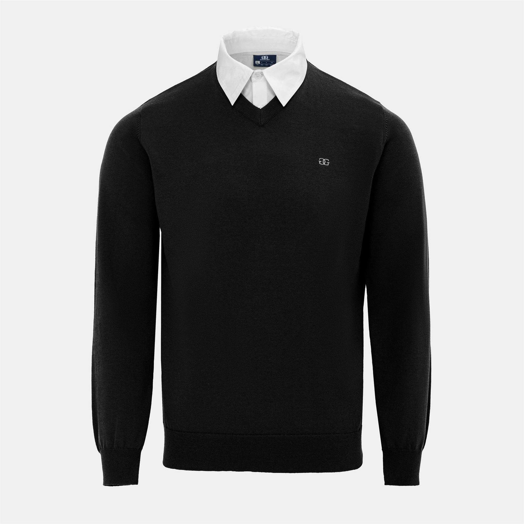 Giorgio Mens Mock V Neck Knitted Sweater