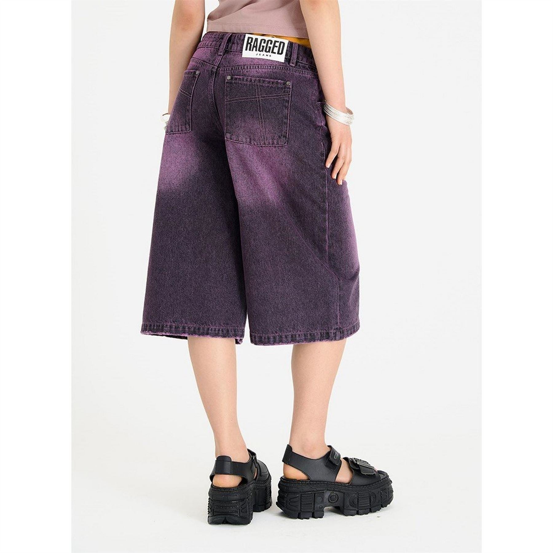 The Ragged Priest Lavender Release Denim Shorts