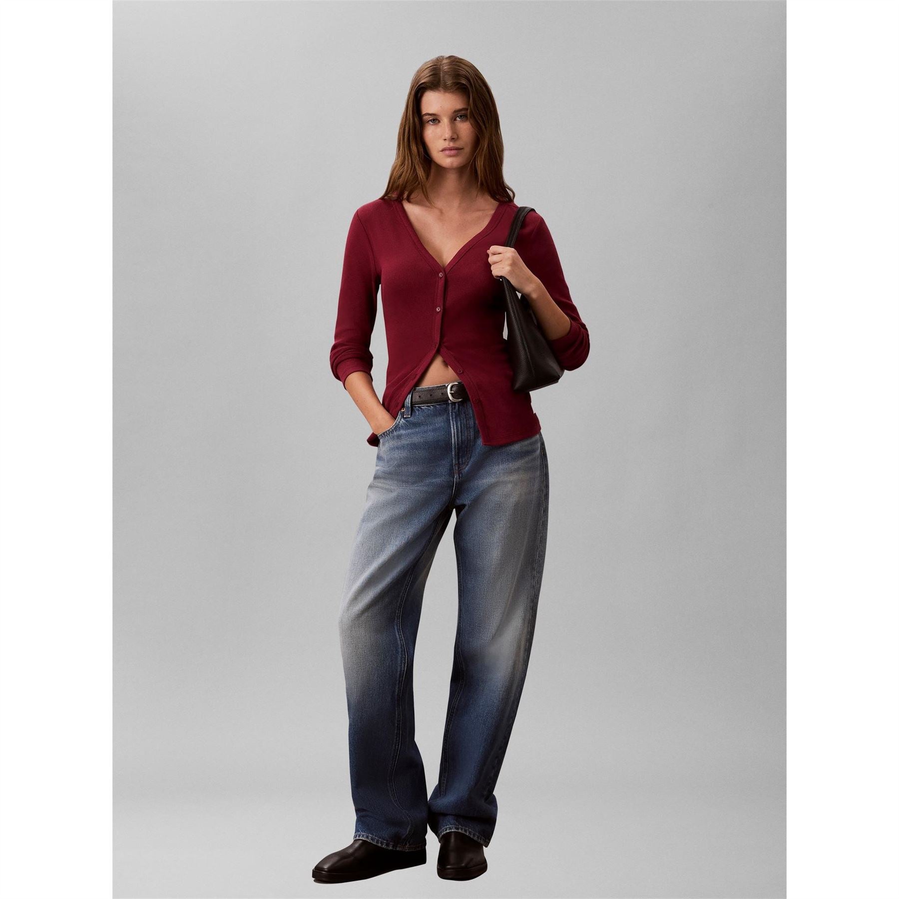 Calvin Klein Jeans V-Neck Long Sleeve Regular Fit Sweater