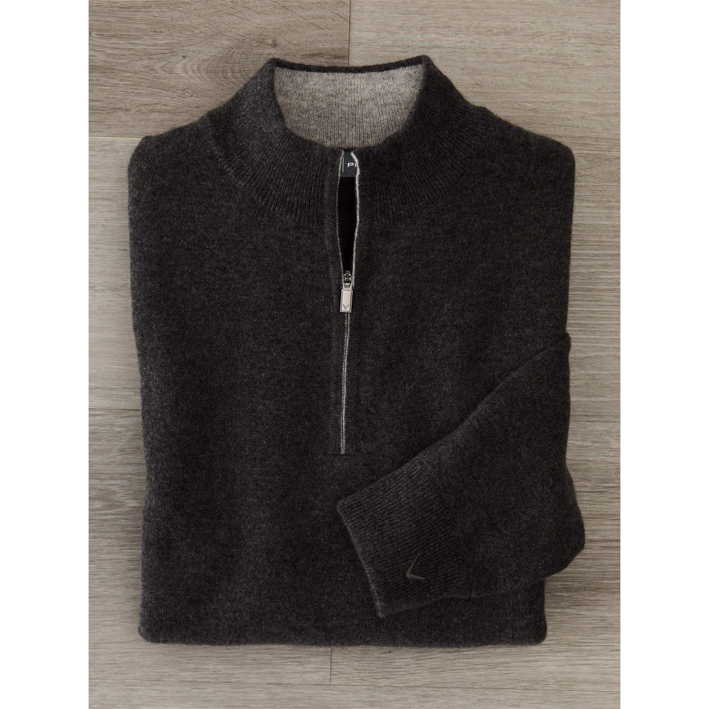 Callaway Premium Luxe Zip Neck Long Sleeve Sweater