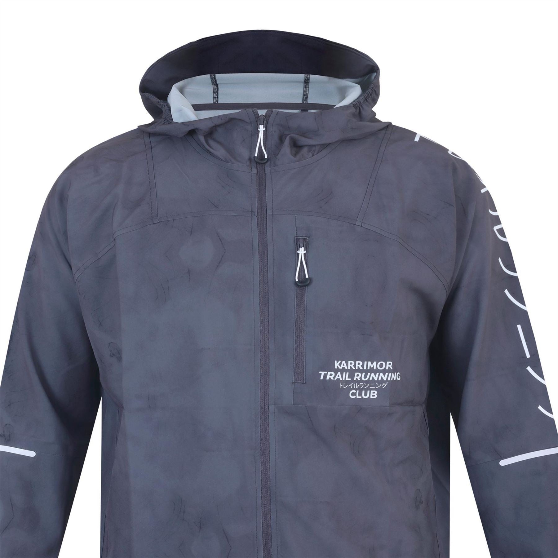Karrimor  Weather Resistant Reflective Long Sleeve Full Zip Slim Fit Performance Running Jacket