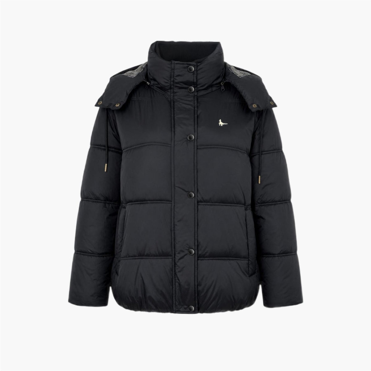 Jack Wills Riley Wind Resistant Detachable Hood Short Puffer Jacket