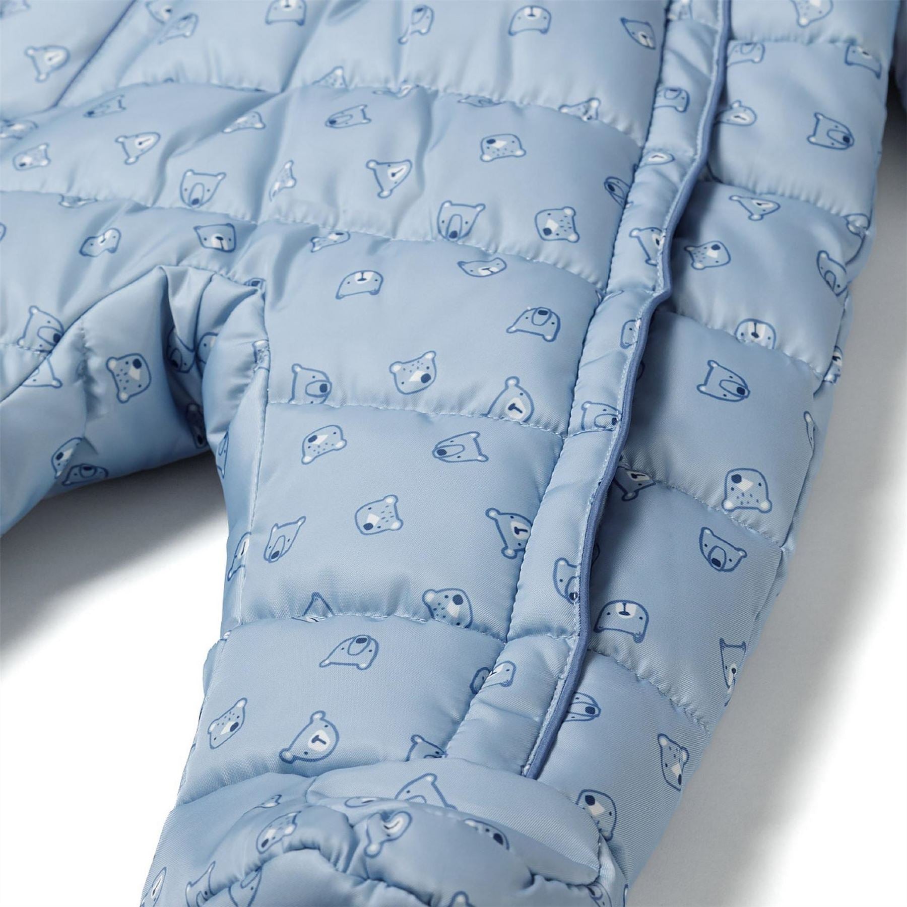 Minoti Baby Snowsuit With Hood And Mitts Light Blue