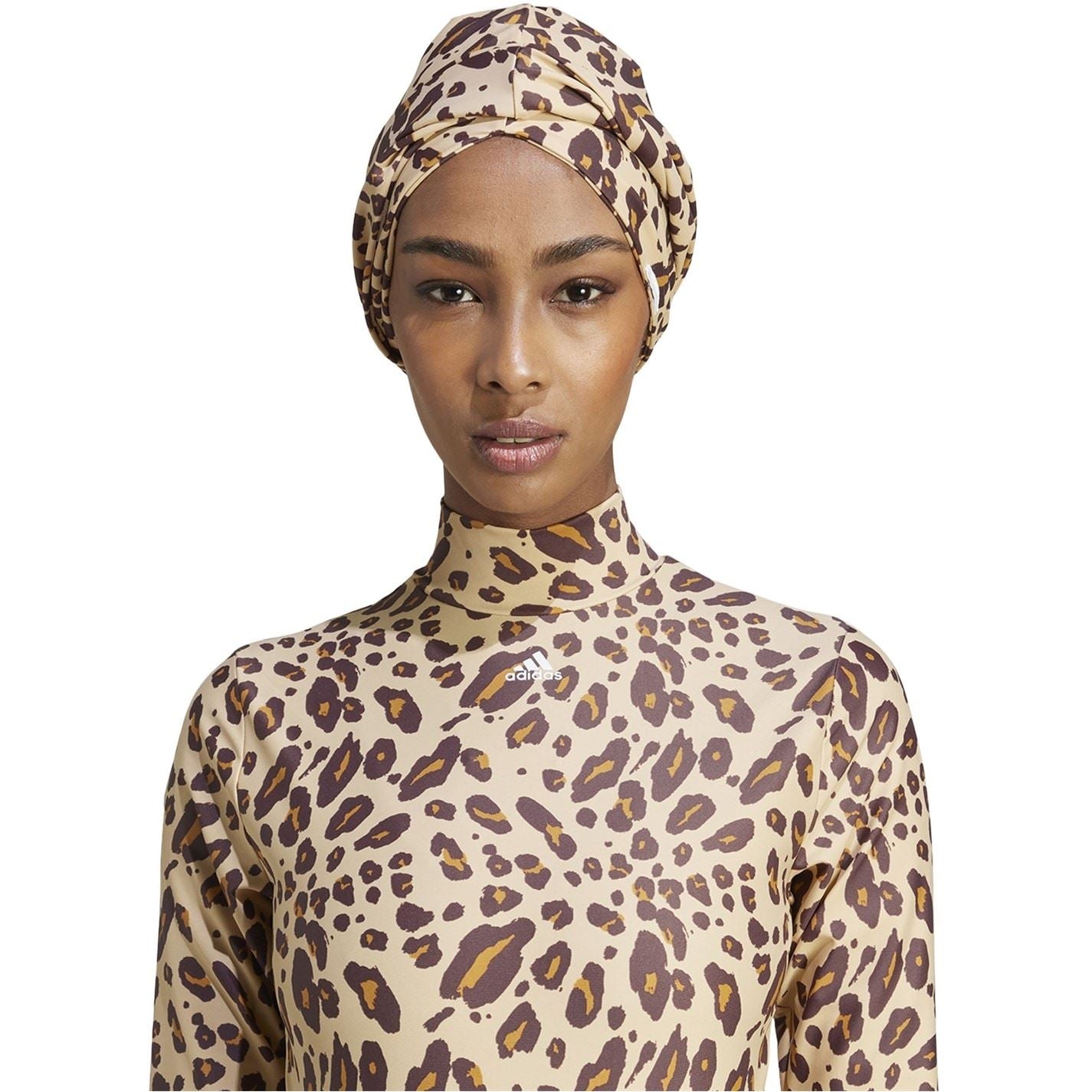 adidas Womens Solid   Animal Print Reversible Turban
