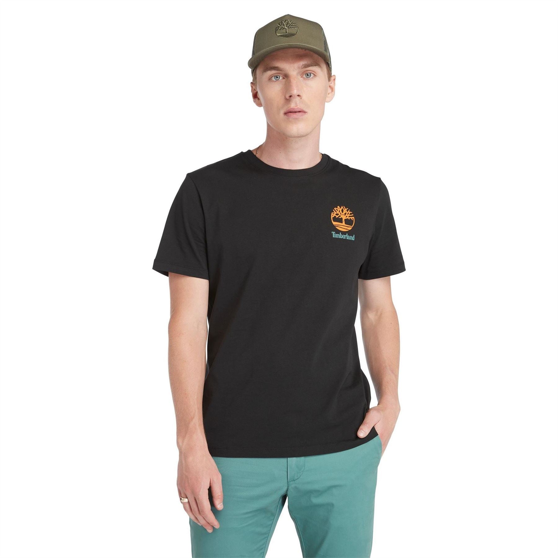 Timberland Timberland Logo Text Graphic Regular Fit T-Shirt