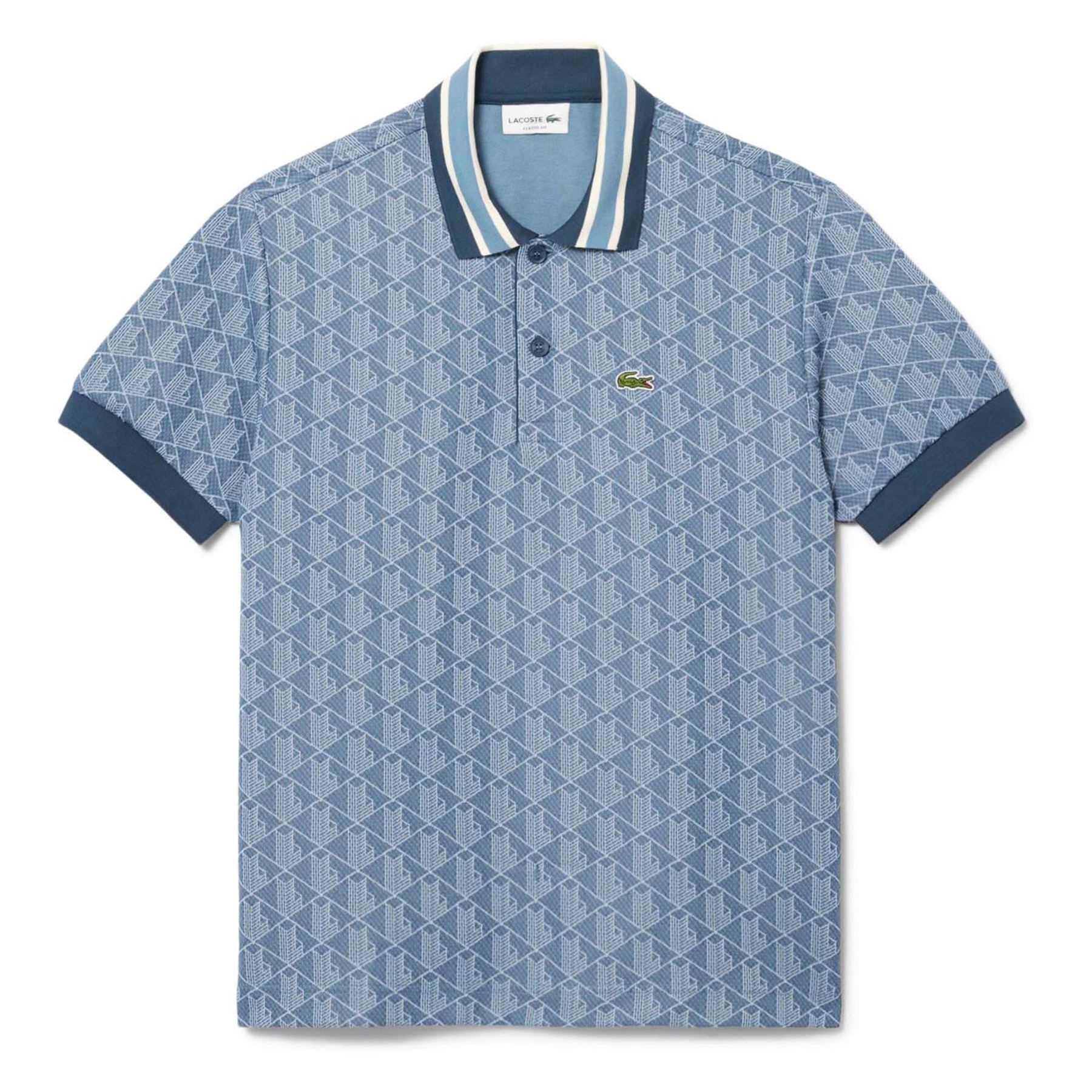 Lacoste Fit Monogram Jacquard Polo Shirt