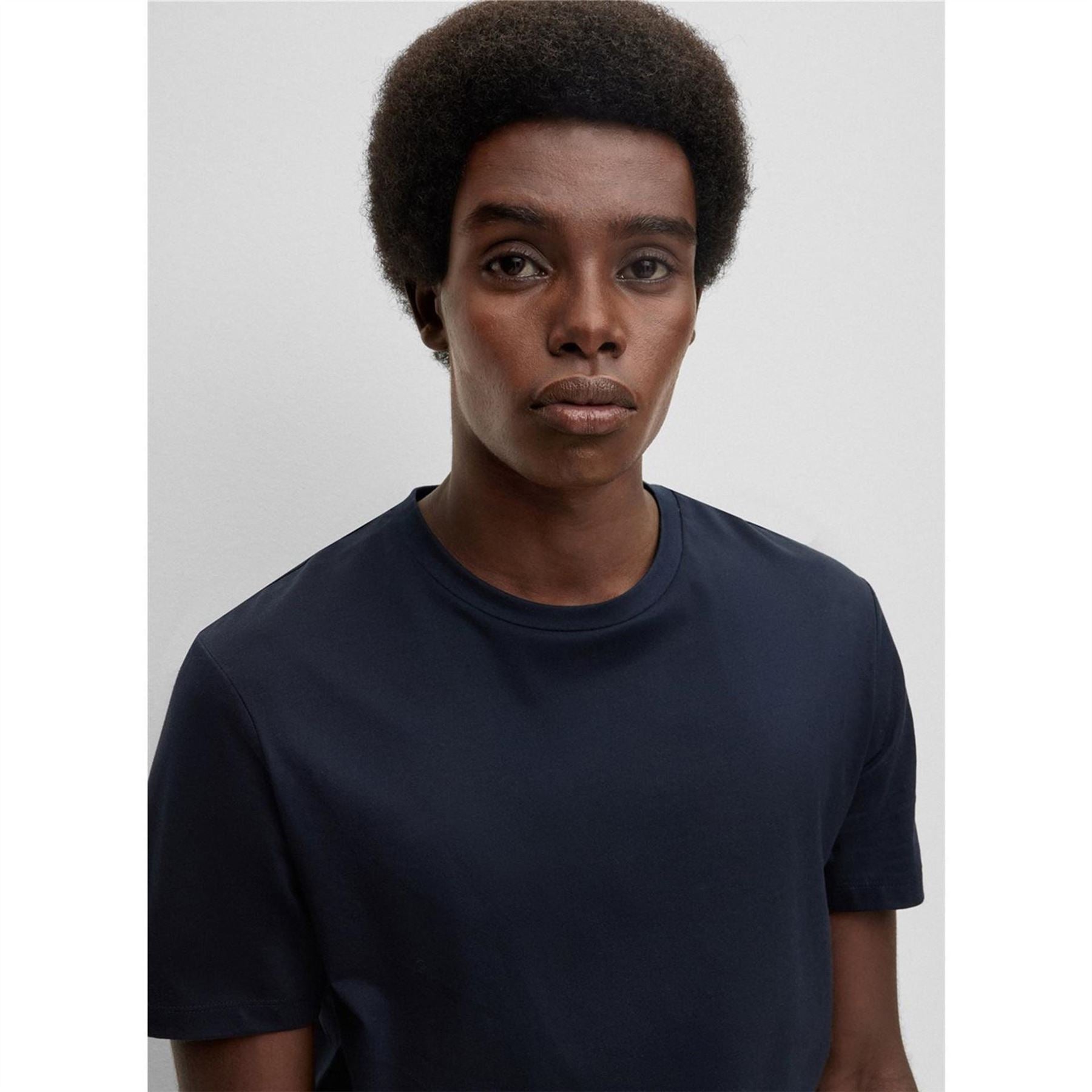 Boss Tessler 150 Black Cotton Short Sleeve Slim Fit T-Shirt