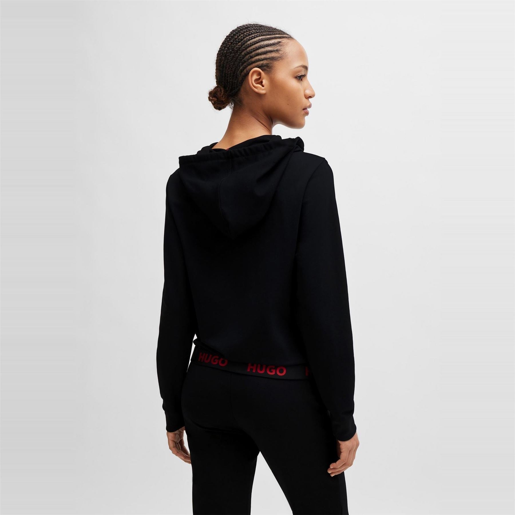 Hugo Hooded Lettering Sweatshirt Jacket