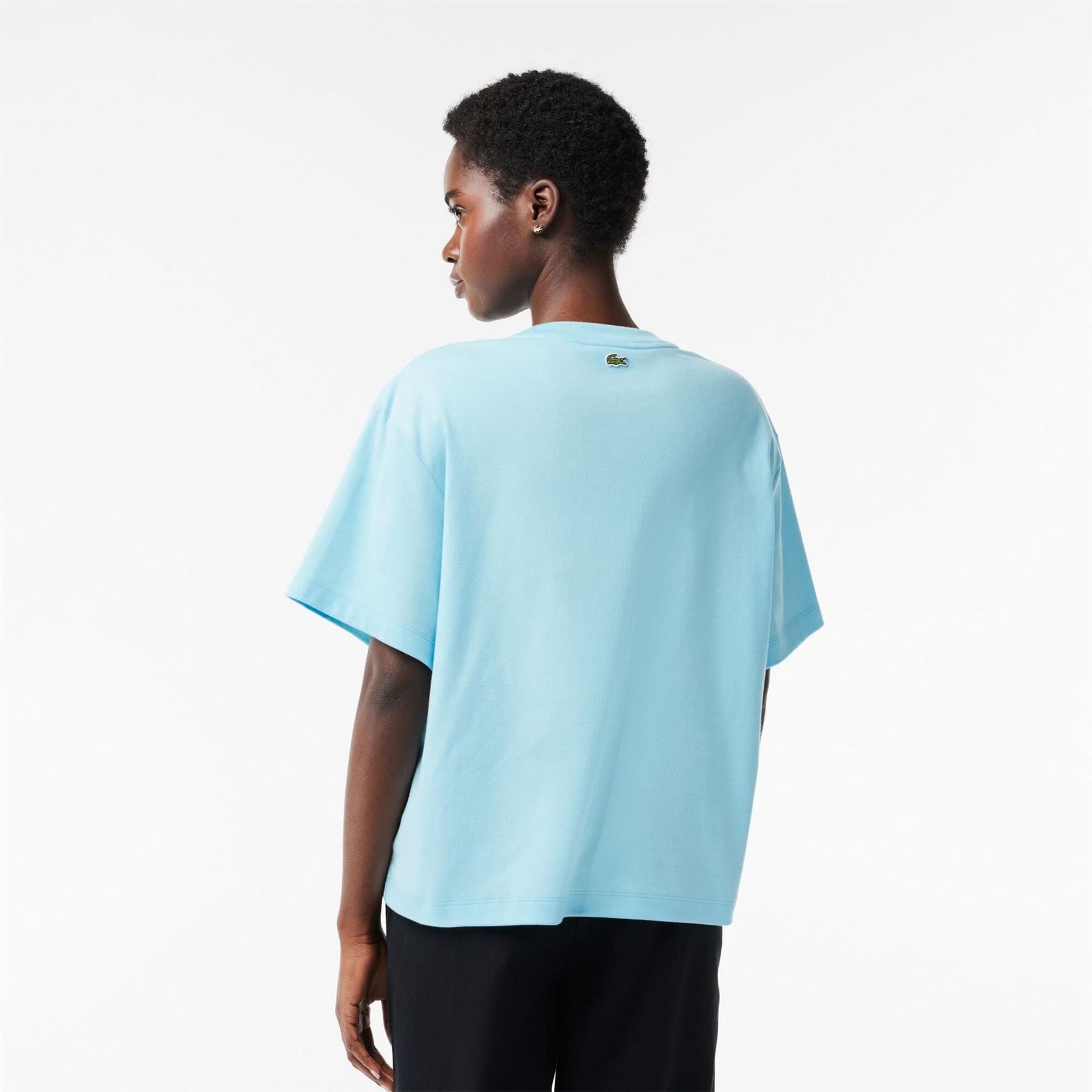 Lacoste Crocodile Print Oversize Boyfriend T-Shirt
