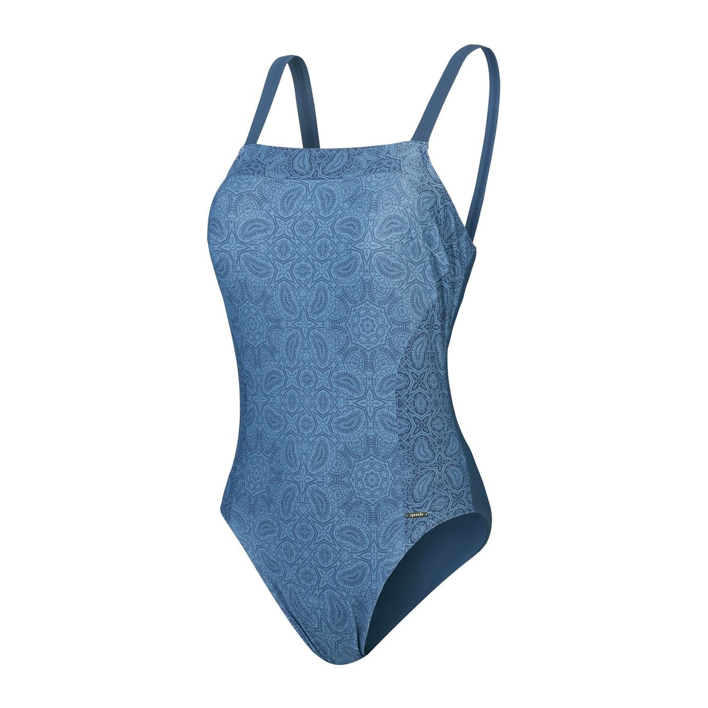 Speedo Geometric Patterned V-Back One-Piece Swimsuit