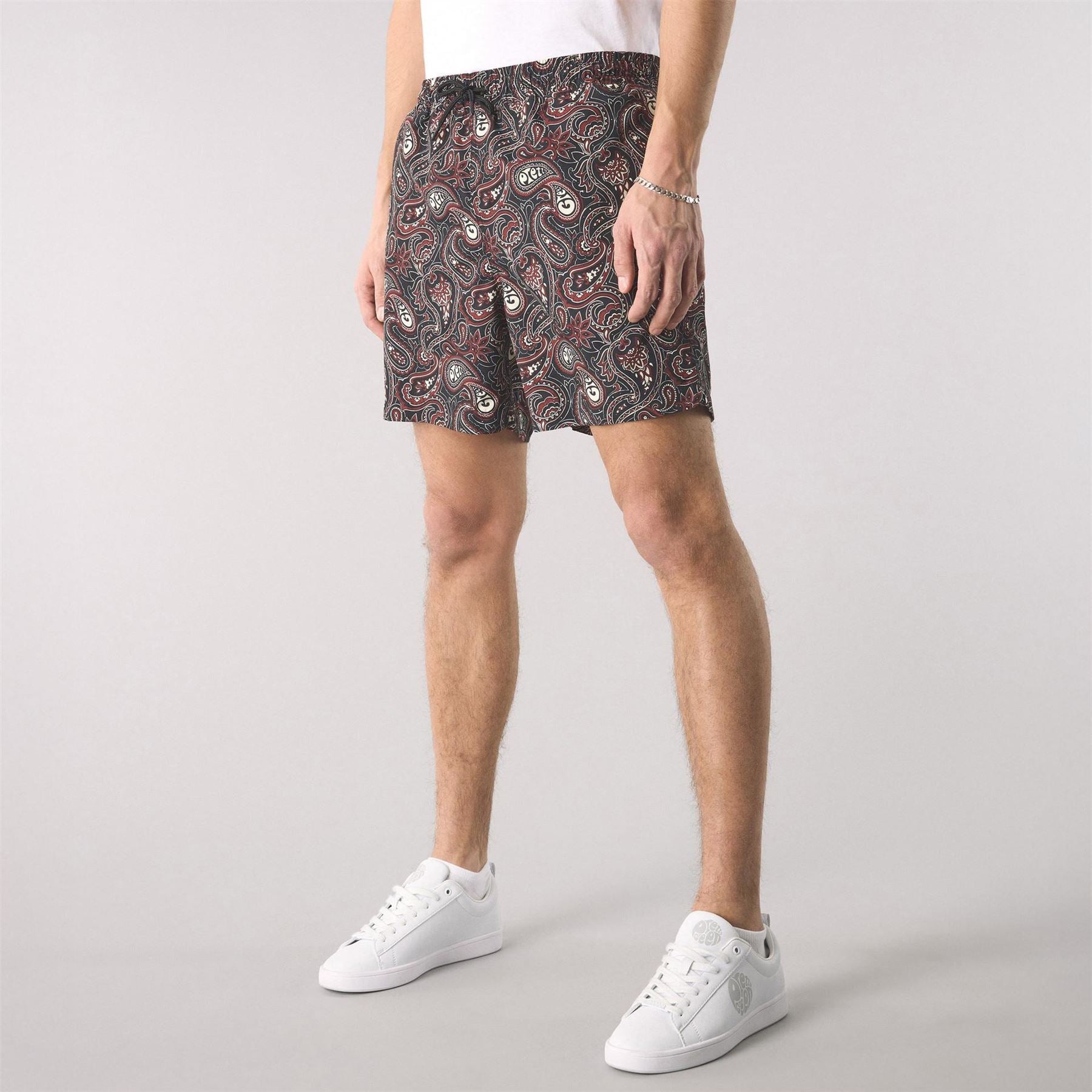 Pretty Green Regular Fit Paisley Swim Shorts