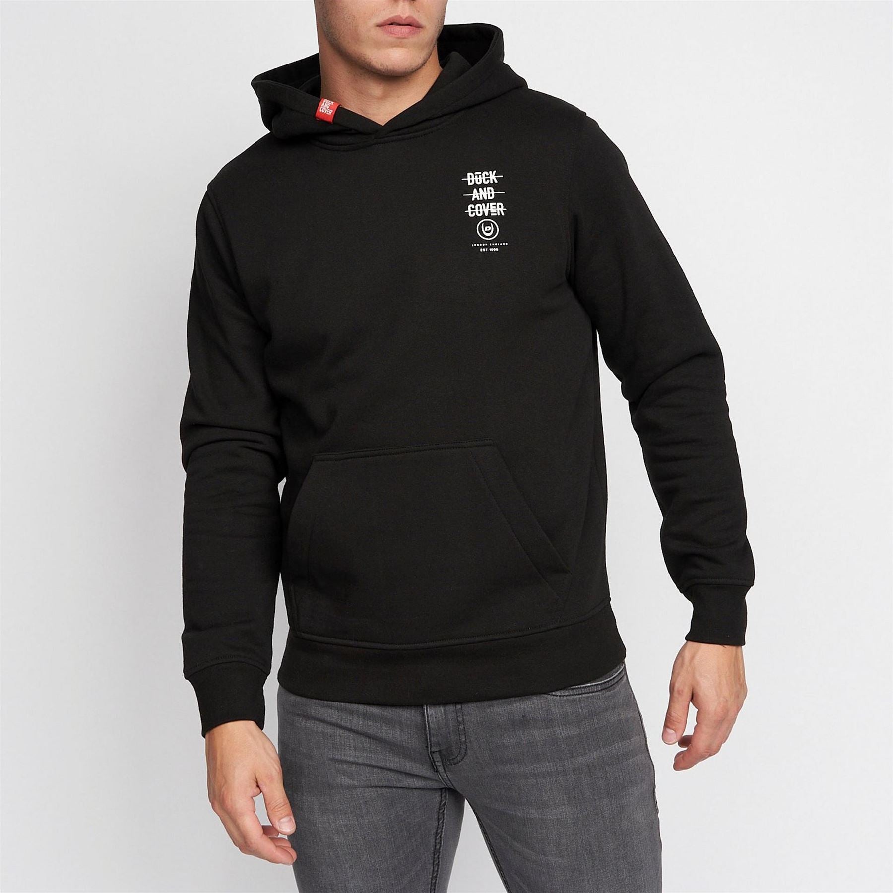 Duck and Cover Mens Graphic Hoodie