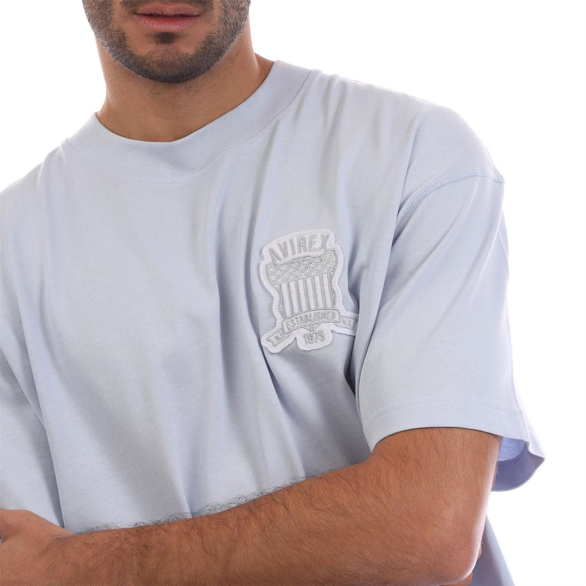 Avirex Lenox Embroidered Crew Neck Short Sleeve Boyfriend T-Shirt