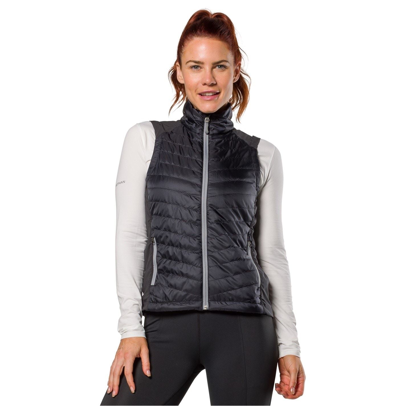 Nathan Solid Patterned Zipped Pocket Hybrid Performance Gilet
