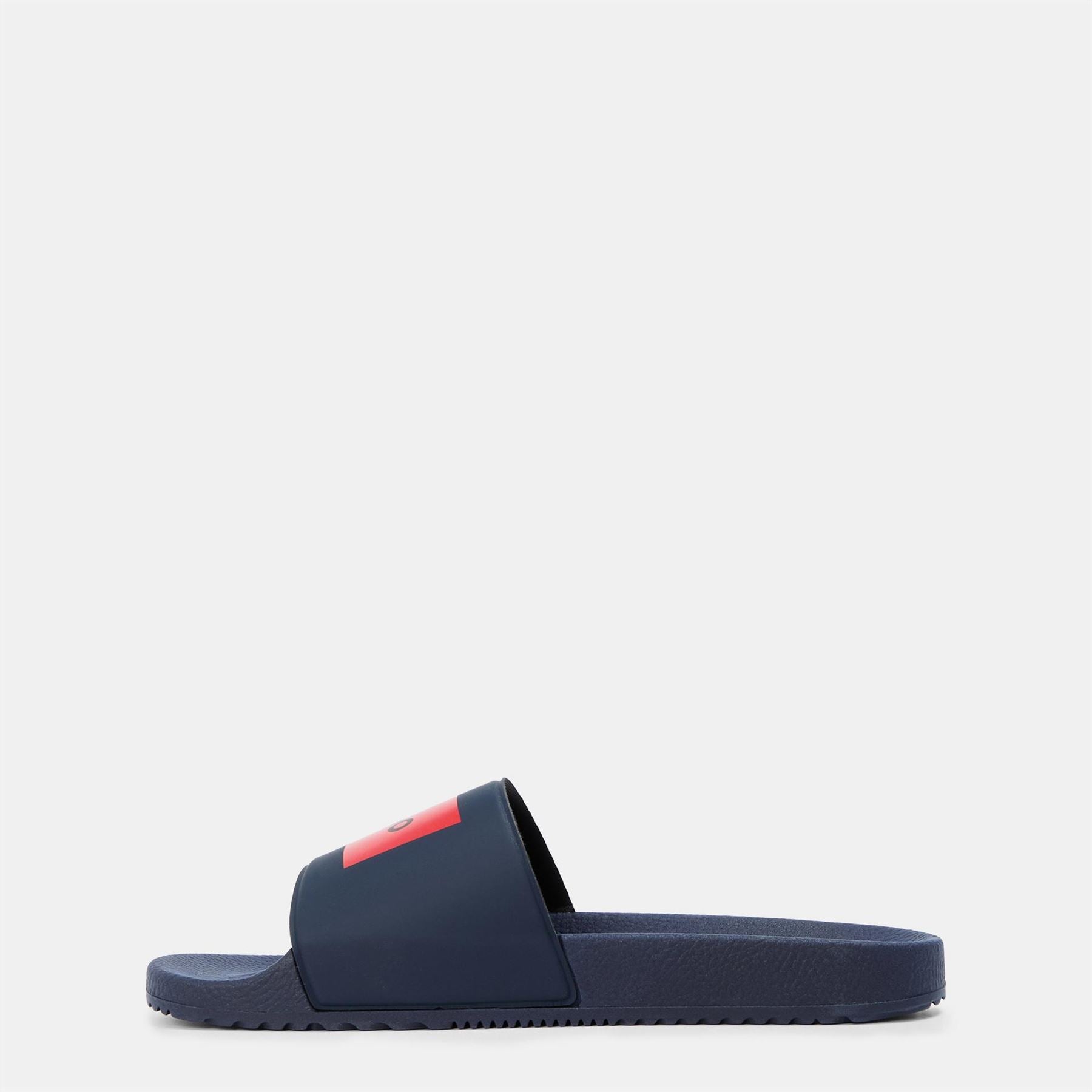 Hugo Logo Print Open Toe Slides