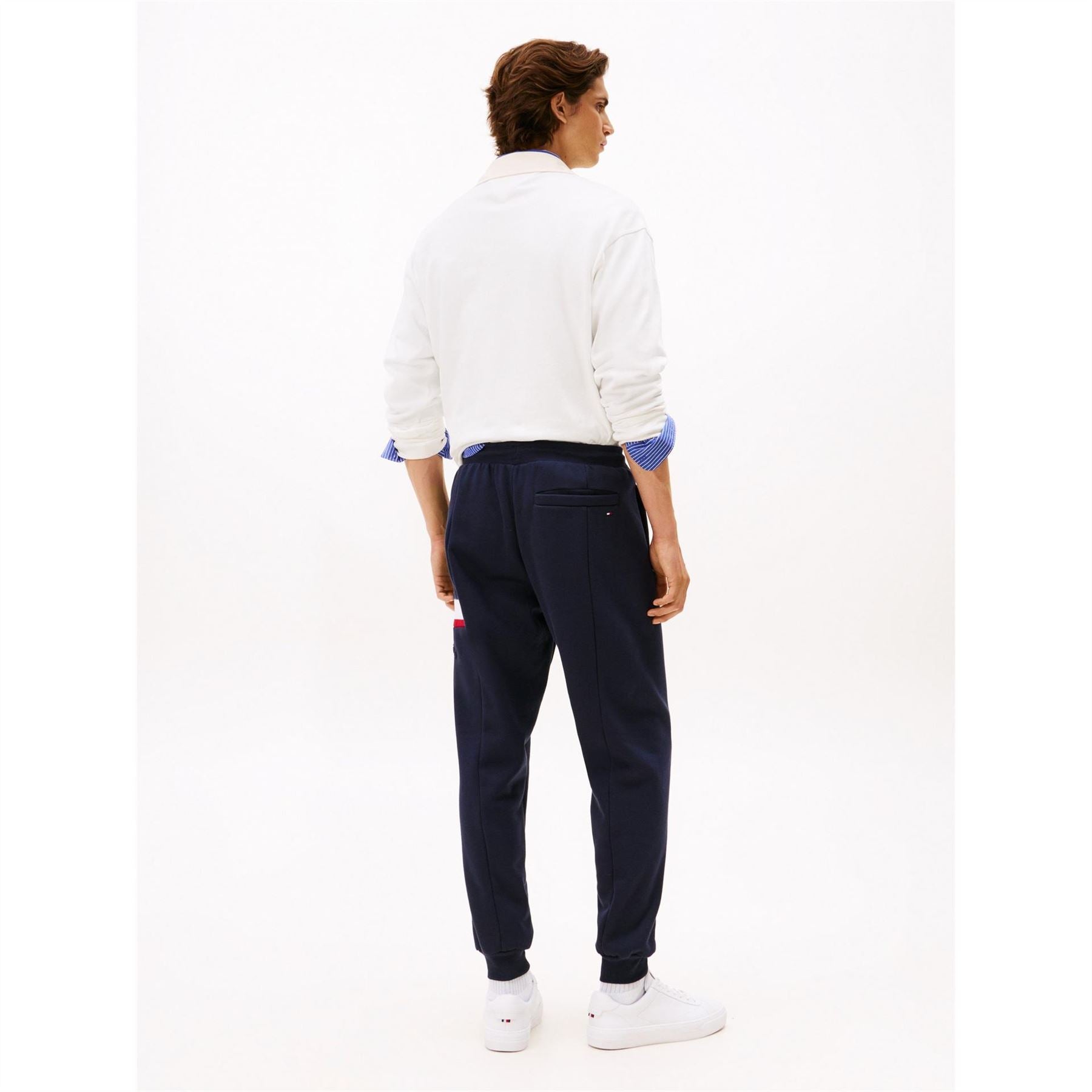 Tommy Hilfiger Ribbed Cuff Solid Patterned Slim Joggers