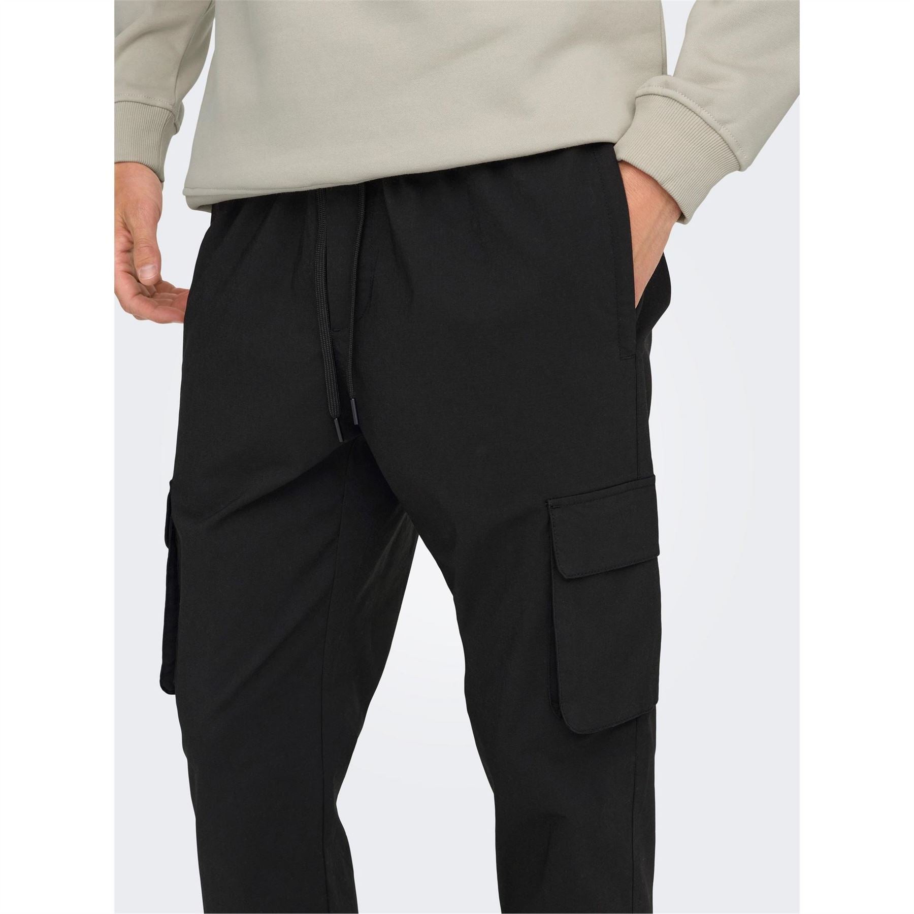 Only and Sons Only Solid Patterned Straight Combat Pants