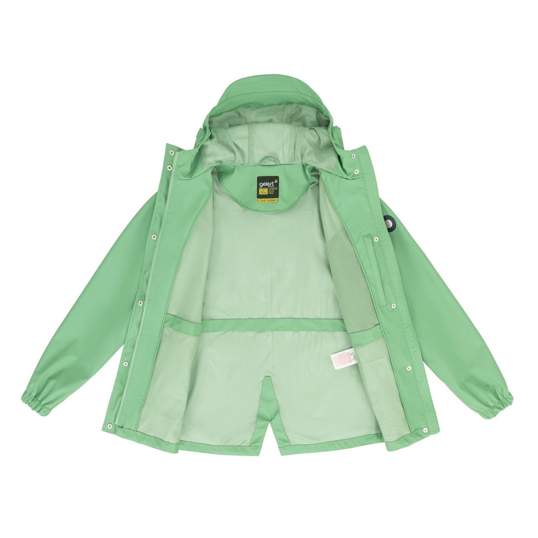 Gelert Kids Coast Fleece Lined Windproof Long Sleeve Waterproof Jacket