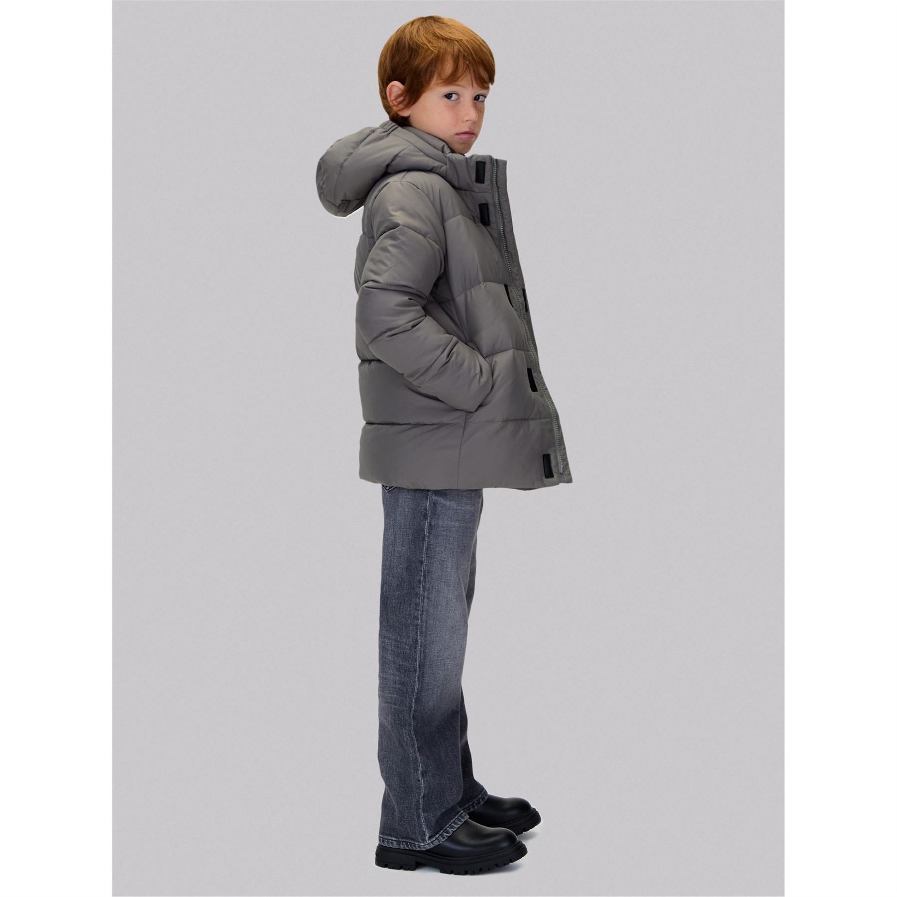 Calvin Klein Jeans Essential Hooded Long Sleeve Short Puffer Jacket