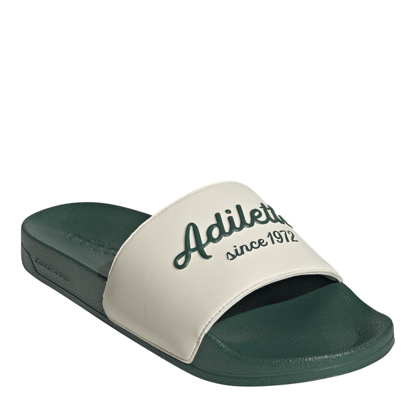adidas Adilette Slides Open Toe Lettering Sandals