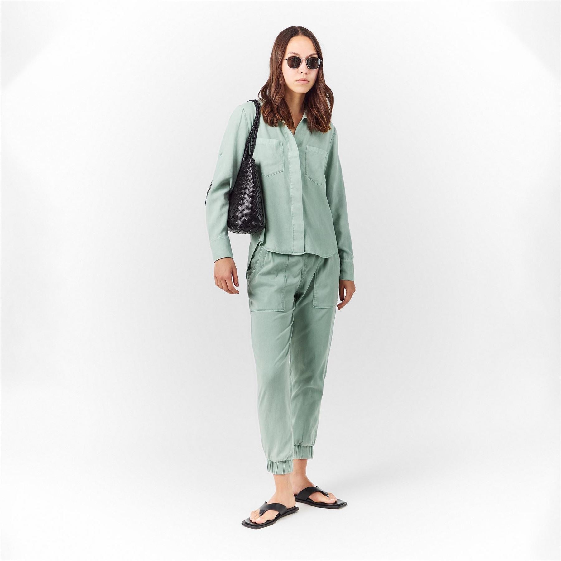 Bella Dahl Back Slit Relaxed Fit Three Quarter Sleeve Shirt