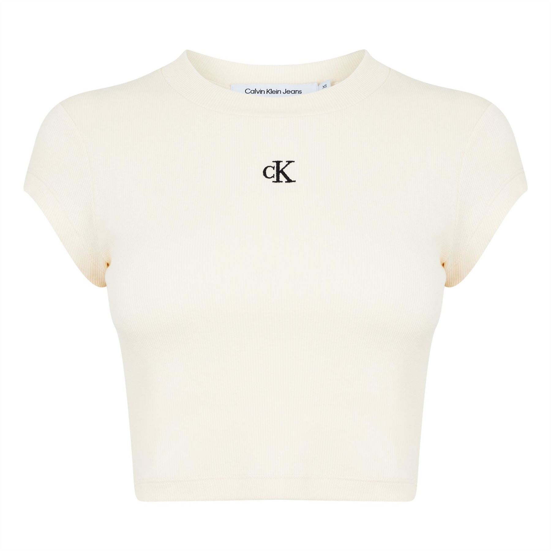 Calvin Klein Jeans Rib Cropped T-Shirt