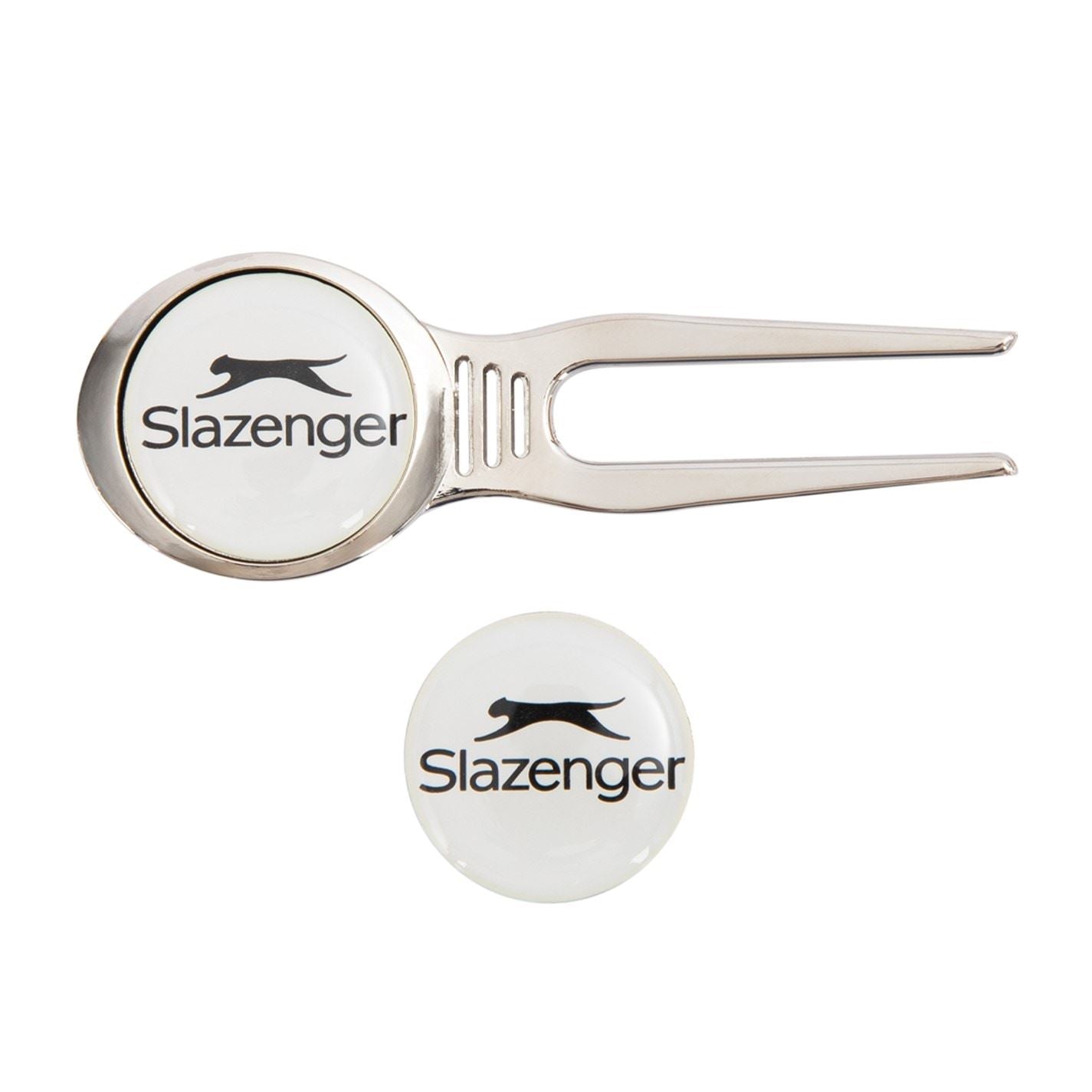 Slazenger Golf Pitchfork Repair Tool With Magnetic Ball Markers