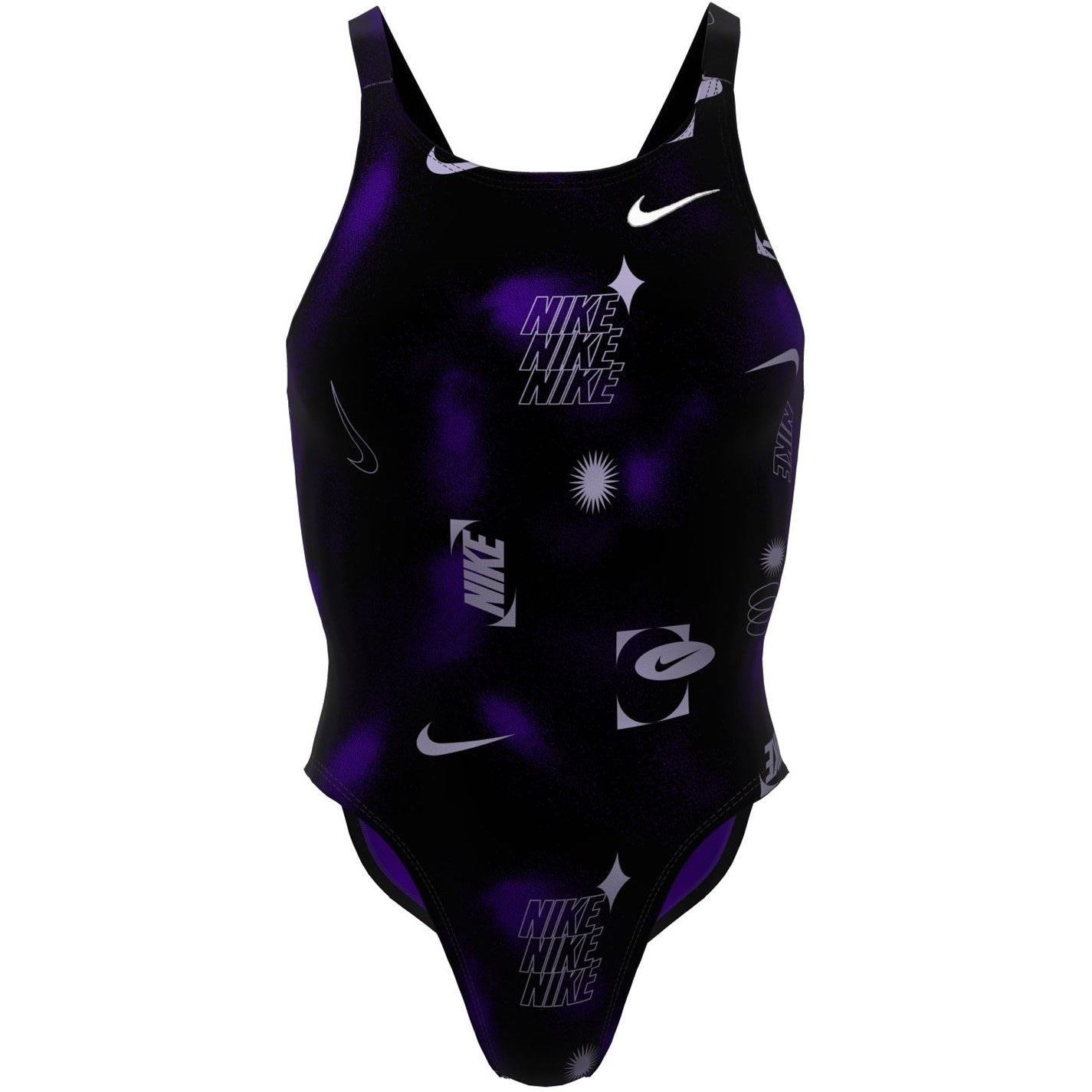 Nike Mp Fastback Snug Fit Lettering Logo Swimsuit