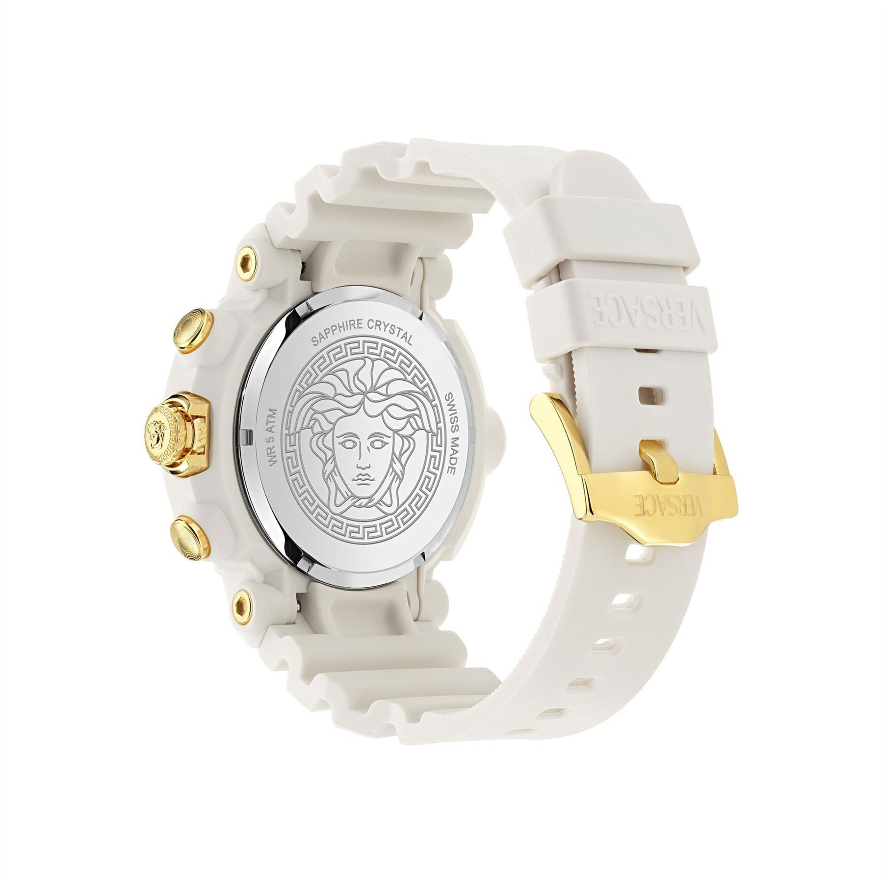 Versace Chronograph Fashion Rubber Bracelet Analogue Watch