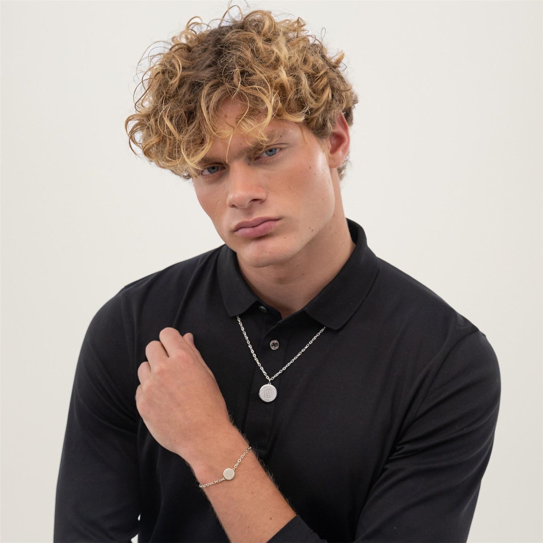 Boss Double B Medallion Necklace And Bracelet