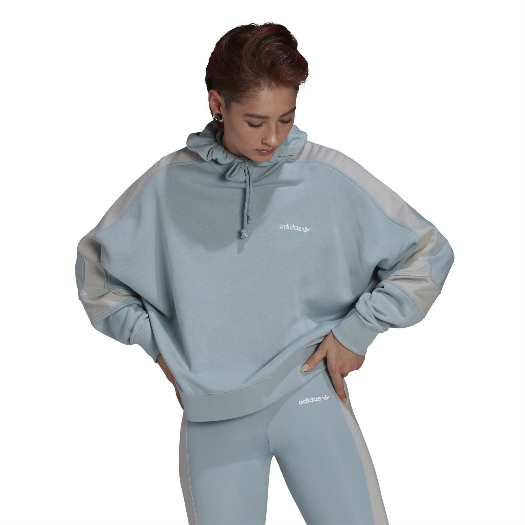 adidas Originals Hooded Oversize Fit Long Sleeve Jacket