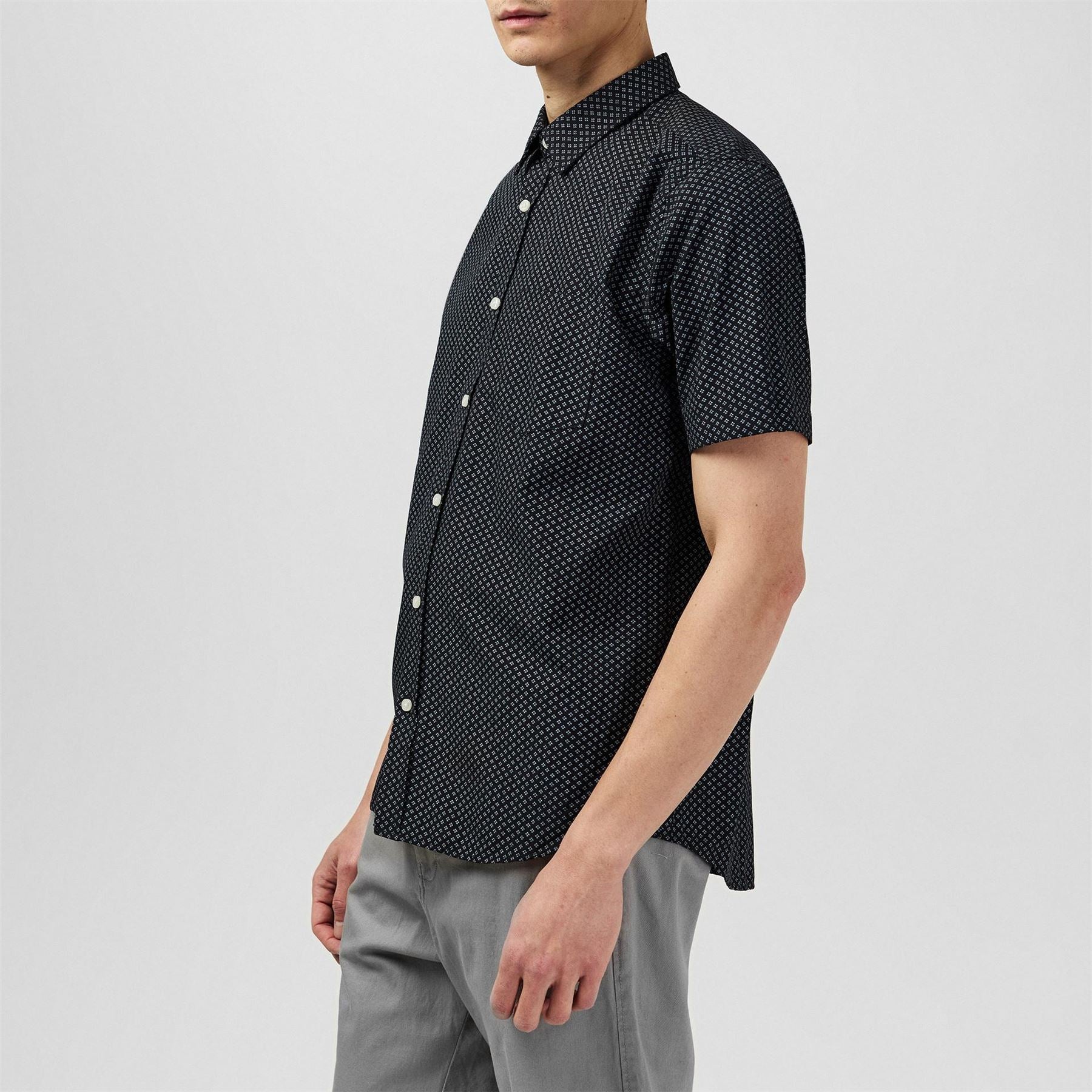 Fabric Mens Short Sleeve Poplin Shirt