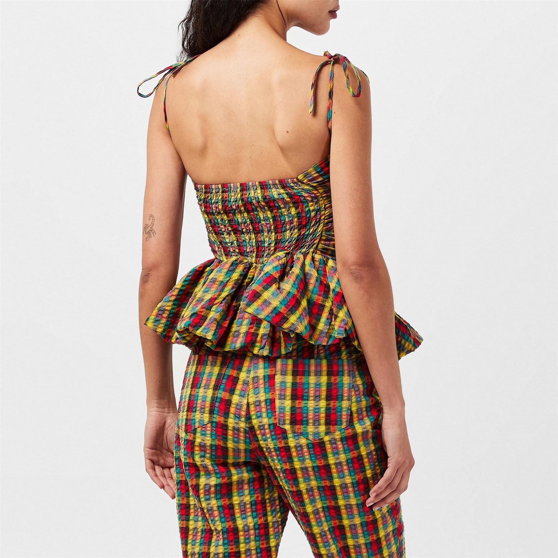 AmyLynn Peplum Square Neck Tank
